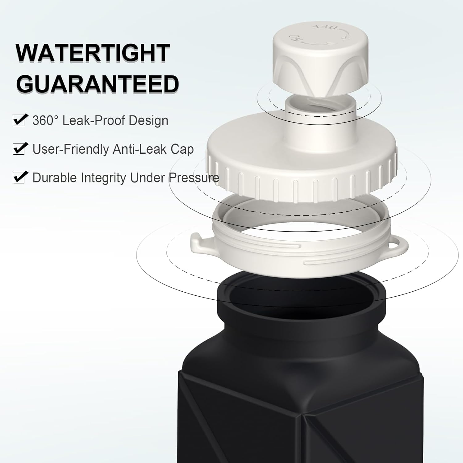 Collapsible Water Bottle, Portable Food Grade Silicone Foldable Travel Reusable Leak Proof Water Bottles for Traveling Running Fitness BPA Free, 20oz, Blue - Image 4