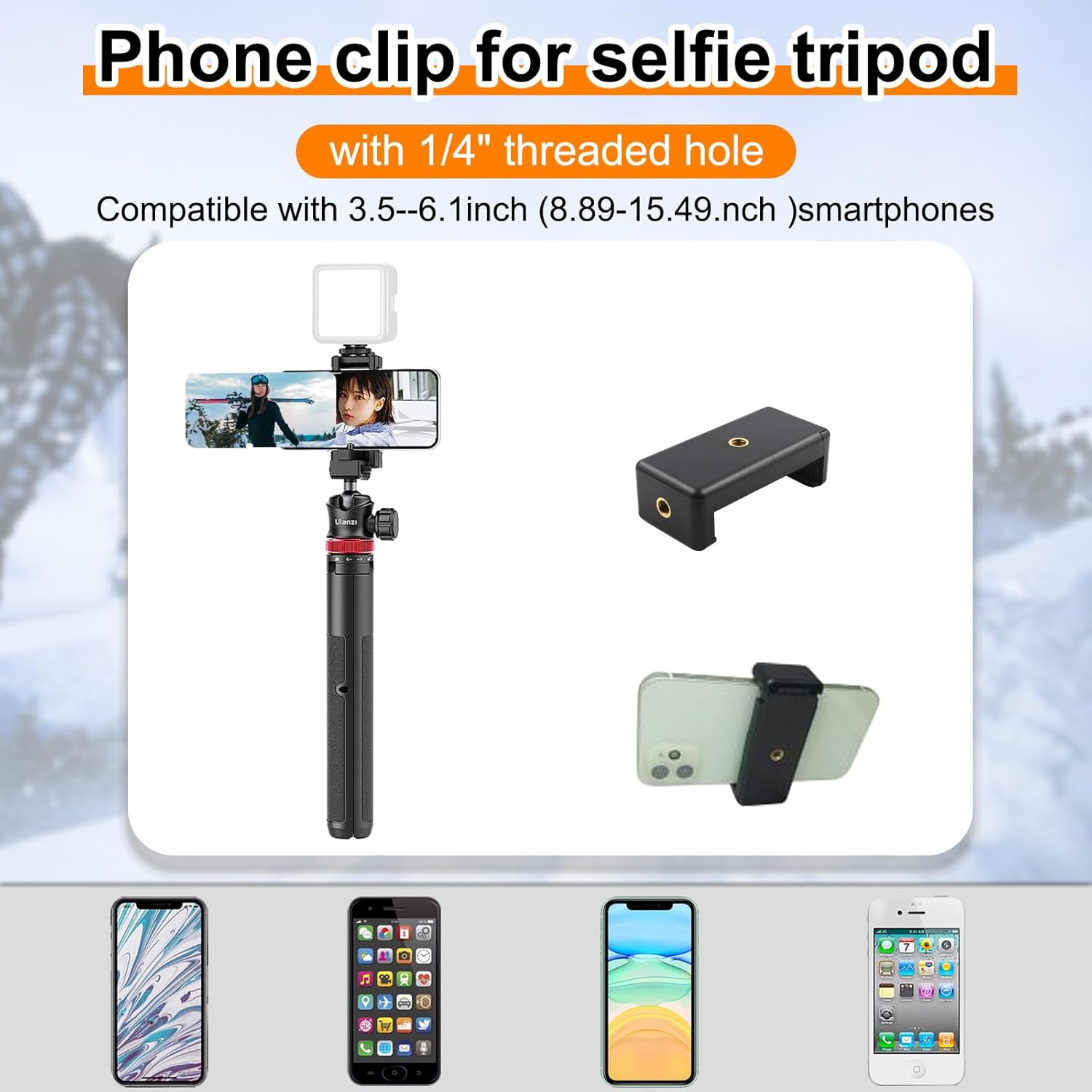 O'woda Camera Selfie Stick Tripod with Smartphone Adapter for GoPro Hero 12/11/10/9/ 8/7/ DJI Action 3/ Insta360X4/ X3/ ONE X2 Accessory - Image 6